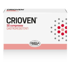 Confezione da 30 compresse di Crioven, integratore contro gambe gonfie e capillari fragili.