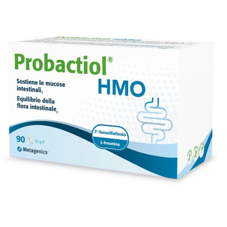 Confezione da 90 capsule di Metagenics Probactiol HMO, integratore per i disturbi intestinali.