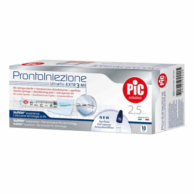 Siringa Pic Solution Pronto Iniezione 2,5 Ml Ago Gauge 23 1 1-4 10 Pezzi Siringa Pic Solution Pronto Iniezione 2,5 Ml Ago Gauge 23 1 1-4 10 Pezzi