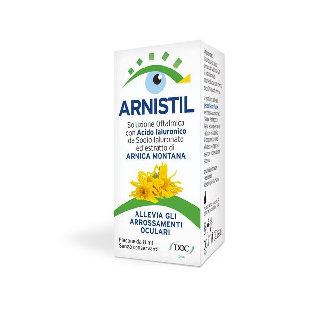Confezione da 8 Ml di Arnistil collirio idratante e lenitivo. Confezione da 8 Ml di Arnistil collirio idratante e lenitivo.