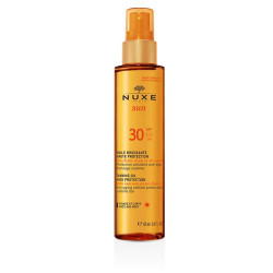 Flacone spray 150 ml di Nuxe Sun Olio Solare Abbronzante Viso e Corpo Spf 30