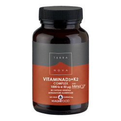 Flacone da 50 capsule di Terranova Integratore Di Vitamina D3 e Vitamina K2
