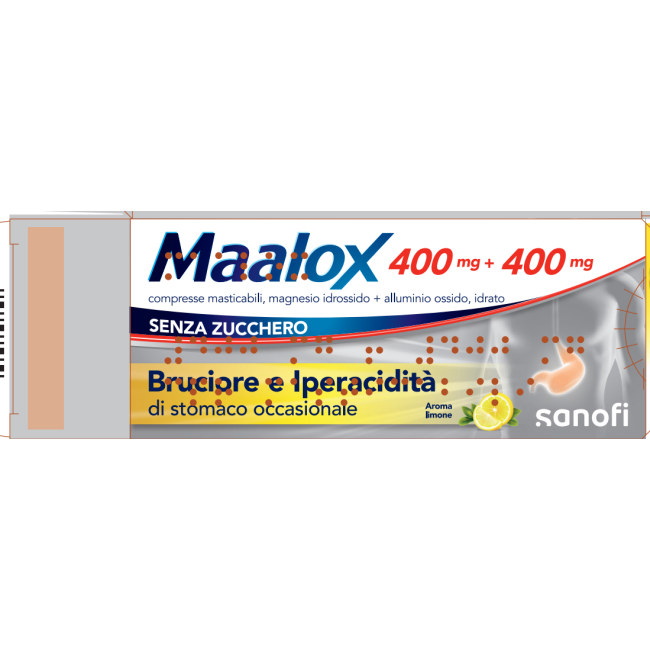 Maalox Farmaco Senza Zucchero Per Bruciore Di Stomaco 30 Compresse