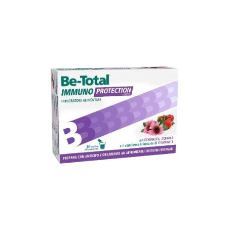 Confezione da 14 bustine di Betotal Immuno Protection integratore per le difese immunitarie. Confezione da 14 bustine di Betotal Immuno Protection integratore per le difese immunitarie.