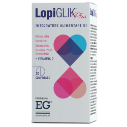 Confezione da 20 compresse di Lopiglik Plus integratore per abbassare il colesterolo