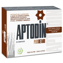 Confezione da 30 compresse di Aptodin Reatrd, integratore per la salute di capelli e unghie.