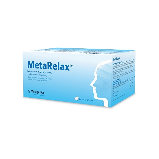 Confezione da 84 bustine di Metarelax integratore contro lo stress e la stanchezza Confezione da 84 bustine di Metarelax integratore contro lo stress e la stanchezza