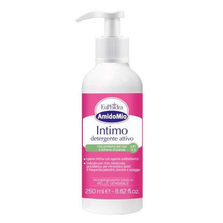 Flacone con dispenser da 250 ml di Euphidra amidomio Detergente Intimo
