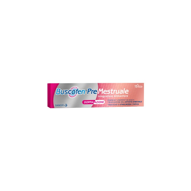 Confezione da 15 compresse effervescenti di Buscofen Premestruale Integratore Energizzante Per La Donna Con Mestruazioni. Confezione da 15 compresse effervescenti di Buscofen Premestruale Integratore Energizzante Per La Donna Con Mestruazioni.