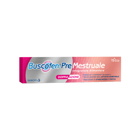Confezione da 15 compresse effervescenti di Buscofen Premestruale Integratore Energizzante Per La Donna Con Mestruazioni. Confezione da 15 compresse effervescenti di Buscofen Premestruale Integratore Energizzante Per La Donna Con Mestruazioni.