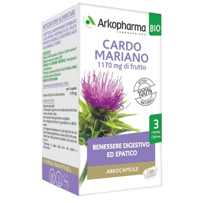 ARKO CAPSULE CARDO MARIANO BIO 130 CAPSULE ARKO CAPSULE CARDO MARIANO BIO 130 CAPSULE