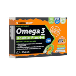 Confezione da 30 capsule molli di Named Sport Omega 3 Double Plus++ Integratore Di Acidi Grassi.