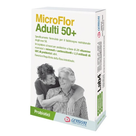 Microflor Adulti 50+ Integratore Per Il Benessere Intestinale 30 Capsule