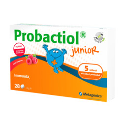 Confezione da 30 compresse di Metagenics Probactiol Junior, integratore per la salute intestinale dei bambini.