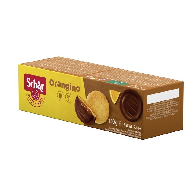 SCHAR ORANGINO BISCOTTI CON RIPIENO AL GUSTO DI ARANCIA RICOPERTI CON CIOCCOLATO 150 G SCHAR ORANGINO BISCOTTI CON RIPIENO AL GUSTO DI ARANCIA RICOPERTI CON CIOCCOLATO 150 G