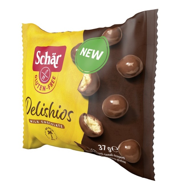 SCHAR DELISHIOS CEREALI RICOPERTI CON CIOCCOLATO AL LATTE 37 G SCHAR DELISHIOS CEREALI RICOPERTI CON CIOCCOLATO AL LATTE 37 G