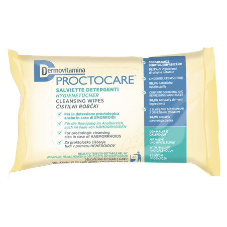 DERMOVITAMINA PROCTOCARE SALVIETTE DETERGENTI 15 PEZZI DERMOVITAMINA PROCTOCARE SALVIETTE DETERGENTI 15 PEZZI