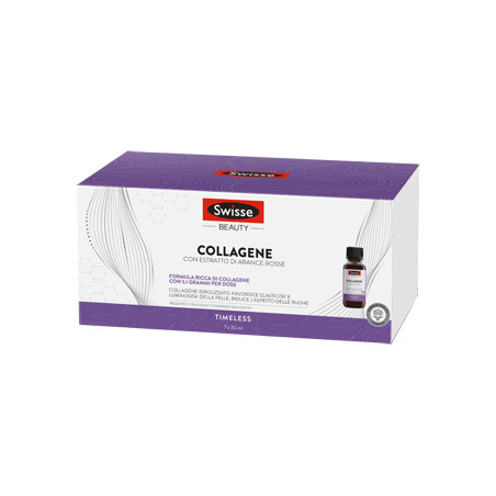 Confezione con 7 flaconcini di Swisse Beauty Collagene, integratore antirughe e anti invecchiamento. Confezione con 7 flaconcini di Swisse Beauty Collagene, integratore antirughe e anti invecchiamento.