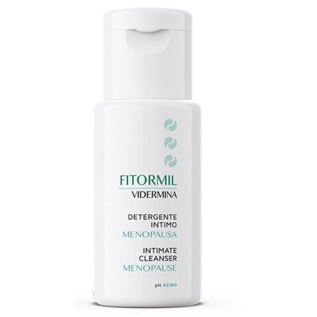 Flacone da 200 ml di Vidermina Fitormil, detergente intimo idratante per la mucosa vaginale. Flacone da 200 ml di Vidermina Fitormil, detergente intimo idratante per la mucosa vaginale.