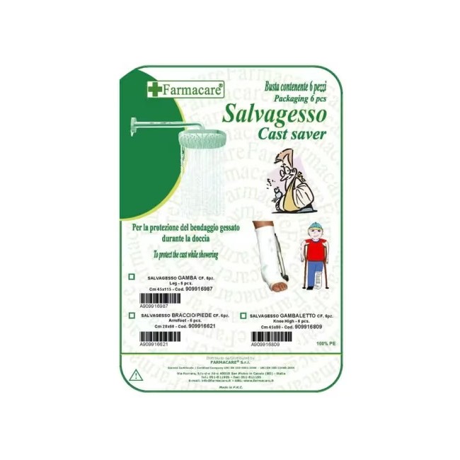 SALVAGESSO PER GAMBALETTO UTILE PER LA PROTEZIONE DEL GESSO DURANTE LA DOCCIA 6 PEZZI SALVAGESSO PER GAMBALETTO UTILE PER LA PROTEZIONE DEL GESSO DURANTE LA DOCCIA 6 PEZZI