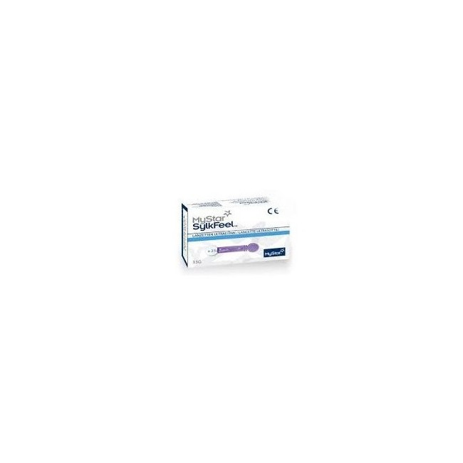LANCETTE PUNGIDITO MYSTAR SYLKFEEL LANCETS 33 GAUGE 25 PEZZI LANCETTE PUNGIDITO MYSTAR SYLKFEEL LANCETS 33 GAUGE 25 PEZZI