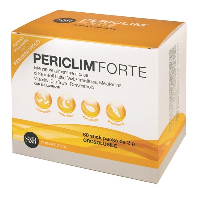 Astuccio da 60 stick di Periclim Forte, integratore per la menopausa. Astuccio da 60 stick di Periclim Forte, integratore per la menopausa.
