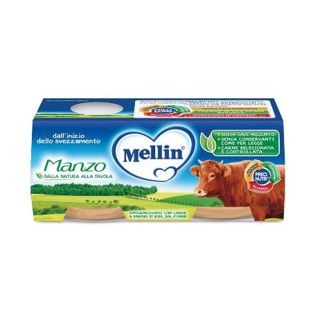 MELLIN OMOGENEIZZATO MANZO 2 X 80 G MELLIN OMOGENEIZZATO MANZO 2 X 80 G