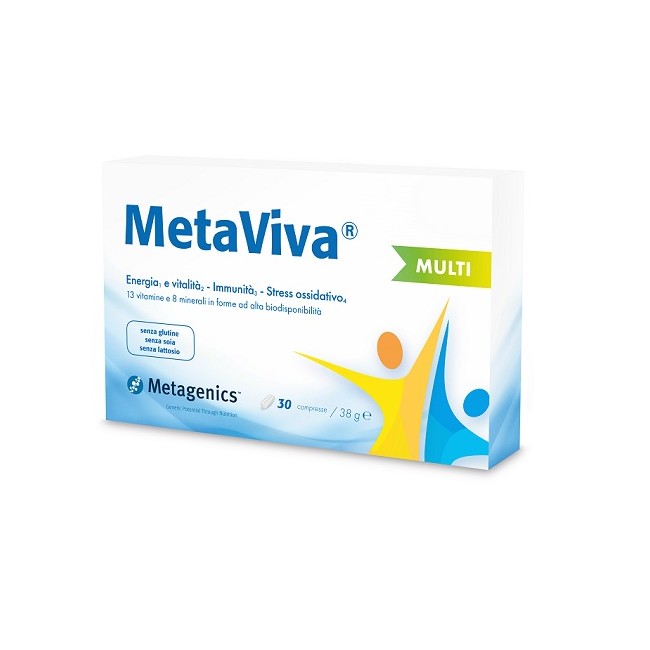 Confezione da 30 compresse di Metagenics Metaviva Multi Integratore multivitaminico e Minerale Confezione da 30 compresse di Metagenics Metaviva Multi Integratore multivitaminico e Minerale