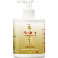 Flacone da 500 ml di Boskin Crema Emolliente Viso Corpo Per Pelle Normale E Secca.