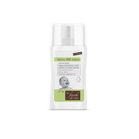 Flacone spray da 100 ml di Fiocchi di Riso Talco non Talco Spray Flacone spray da 100 ml di Fiocchi di Riso Talco non Talco Spray