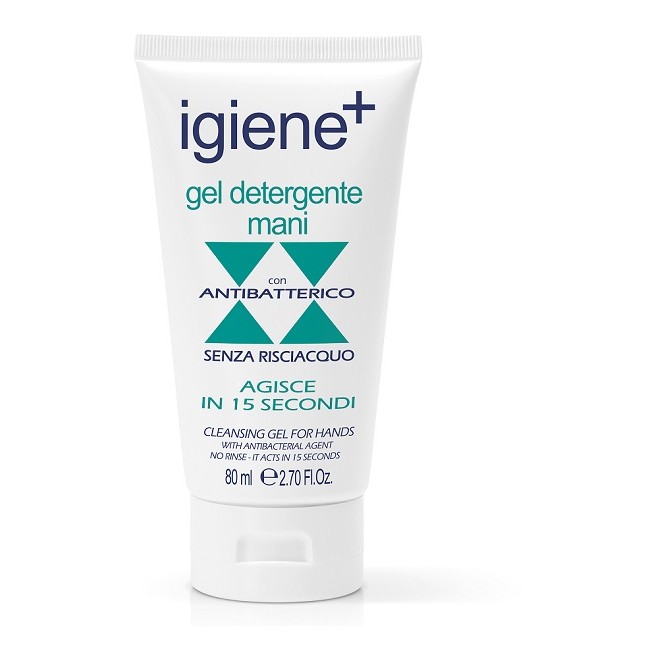 IGIENE+ GEL DETERGENTE MANI ANTIBATTERICO SENZA RISCIACQUO 80 ML IGIENE+ GEL DETERGENTE MANI ANTIBATTERICO SENZA RISCIACQUO 80 ML