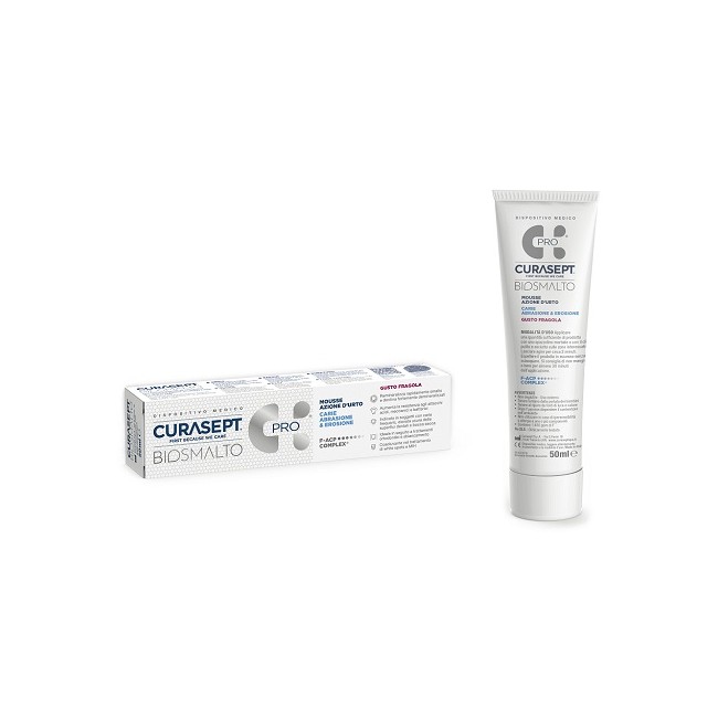 CURASEPT BIOSMALTO MOUSSE CARIE FRAGOLA 50 ML CURASEPT BIOSMALTO MOUSSE CARIE FRAGOLA 50 ML