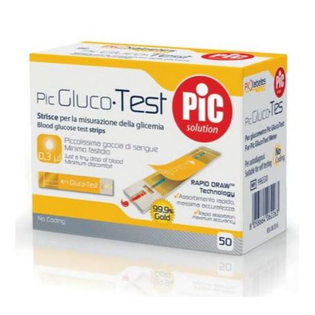 STRISCE MISURAZIONE GLICEMIA PIC GLUCOTEST 50 PEZZI STRISCE MISURAZIONE GLICEMIA PIC GLUCOTEST 50 PEZZI