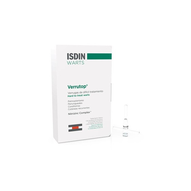 Isdin Verrutop Trattamento contro le verruche 4 fiale x 0,10 ml Isdin Verrutop Trattamento contro le verruche 4 fiale x 0,10 ml