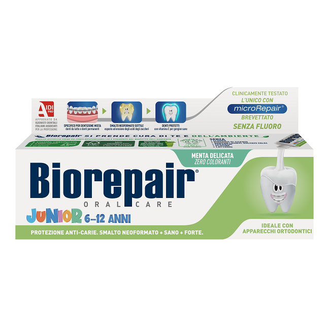 BIOREPAIR JUNIOR 6-12 ANNI DENTIFRICIO PROTEZIONE ANTI CARIE 75 ML BIOREPAIR JUNIOR 6-12 ANNI DENTIFRICIO PROTEZIONE ANTI CARIE 75 ML