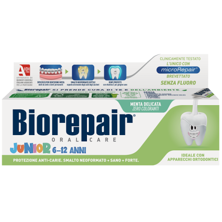 BIOREPAIR JUNIOR 6-12 ANNI DENTIFRICIO PROTEZIONE ANTI CARIE 75 ML BIOREPAIR JUNIOR 6-12 ANNI DENTIFRICIO PROTEZIONE ANTI CARIE 75 ML