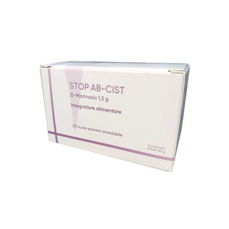 Confezione da 20 bustine di Stop Ab-Cist integratore per il benessere delle vie urinarie Confezione da 20 bustine di Stop Ab-Cist integratore per il benessere delle vie urinarie