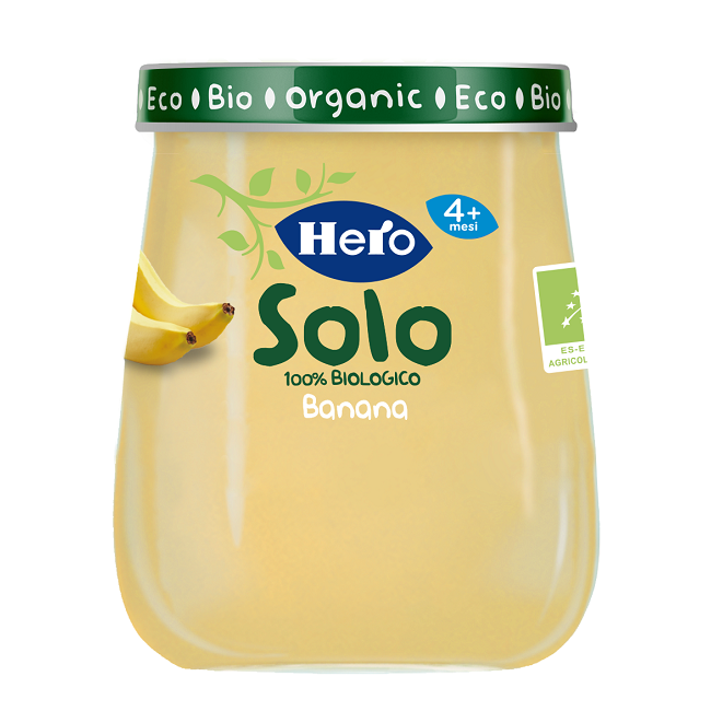 HERO SOLO OMOGENEIZZATO BANANA 100% BIO 120 G HERO SOLO OMOGENEIZZATO BANANA 100% BIO 120 G