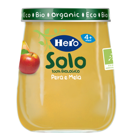 HERO SOLO OMOGENEIZZATO PERA MELA 100% BIO 120 G HERO SOLO OMOGENEIZZATO PERA MELA 100% BIO 120 G