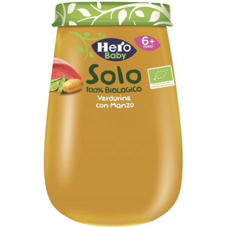 HERO SOLO OMOGENEIZZATO VERDURINE CON MANZO 100% BIO 190 G HERO SOLO OMOGENEIZZATO VERDURINE CON MANZO 100% BIO 190 G