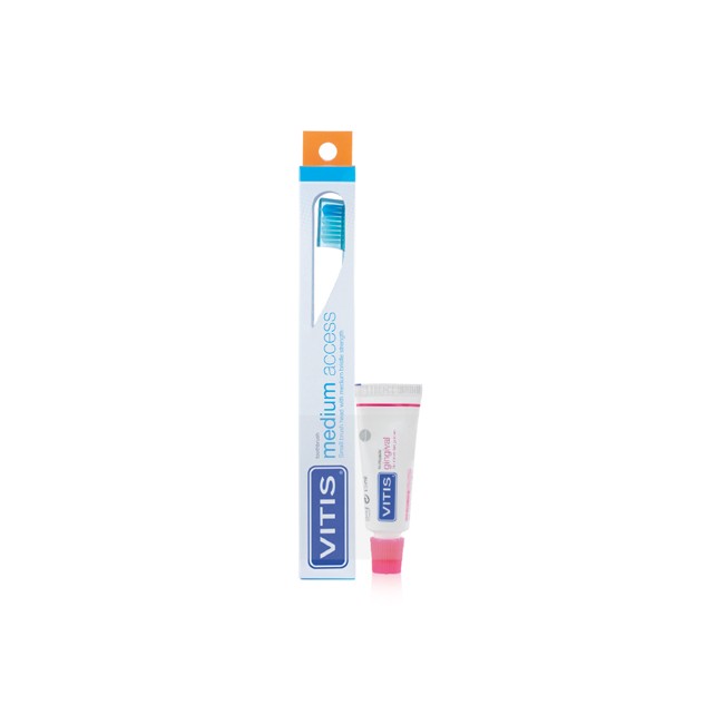 VITIS SPAZZOLINO MEDIUM ACCESS + VITIS DENTRIFRICIO GINGIVAL 15 ML VITIS SPAZZOLINO MEDIUM ACCESS + VITIS DENTRIFRICIO GINGIVAL 15 ML