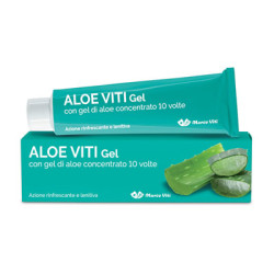 Tubo da 100 ml di Aloe Viti Gel, trattamento lenitivo e rinfrescante per eritemi solari.