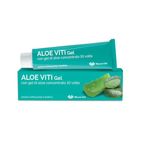 Tubo da 100 ml di Aloe Viti Gel, trattamento lenitivo e rinfrescante per eritemi solari. Tubo da 100 ml di Aloe Viti Gel, trattamento lenitivo e rinfrescante per eritemi solari.