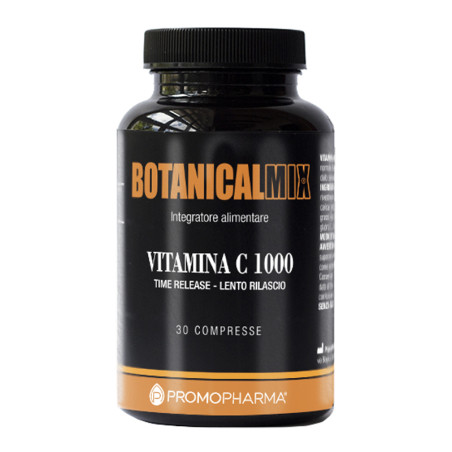 Confezione da 30 compresse di Botanical Mix Vitamina C 1000 integratore per il sistema immunitario. Confezione da 30 compresse di Botanical Mix Vitamina C 1000 integratore per il sistema immunitario.