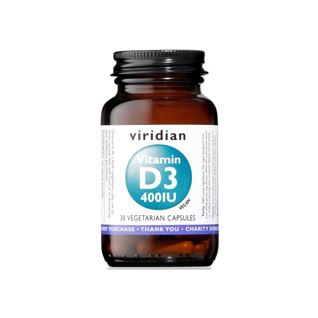 VIRIDIAN VITAMIN D3 400IU 30CPS VIRIDIAN VITAMIN D3 400IU 30CPS