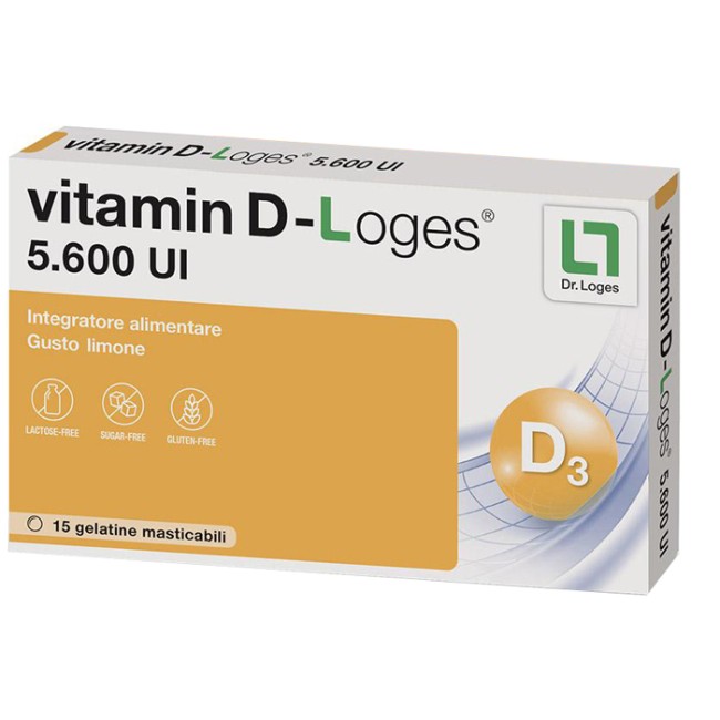 VITAMIN D-LOGES 15 GELATINE MASTICABILI GUSTO LIMONE VITAMIN D-LOGES 15 GELATINE MASTICABILI GUSTO LIMONE
