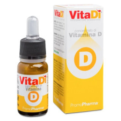 Flacone da 10 ml di Promopharma Vitadi Integratore Di Vitamina D3 Per Ossa Denti e Sistema Immunitario.