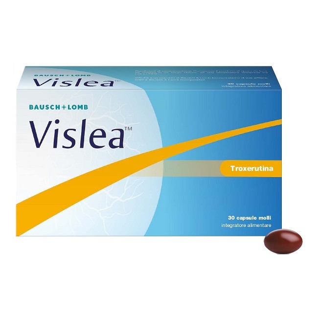 Confezione da 30 capsule di Vislea, integratore per gli occhi e il benessere della vista.