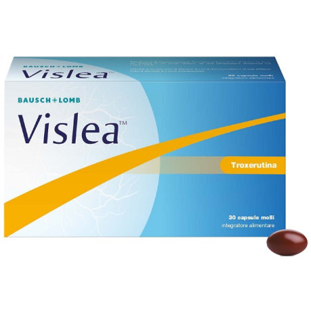 Confezione da 30 capsule di Vislea, integratore per gli occhi e il benessere della vista.