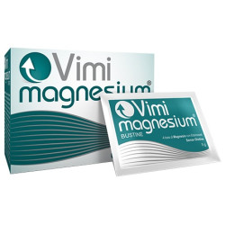 Confezione da 32 bustine di Mimi Magnesium, integratore per ridurre la stanchezza fisica e mentale.